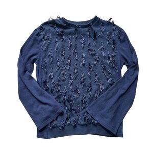 Lie by Lee Chung-Chung Navy Textured Sweater S